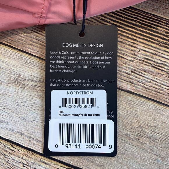 Lucy & Co. The Minty Fresh Reversible Dog Raincoat NWT - Picture 7 of 7